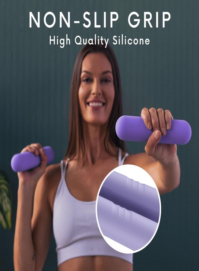 Polyfit Dumbbell Weight Bars for Women - Blush Pink - Set of 2 (3.3 LB | 6.5 LB Pair) - Dumbbell Set for Walking, Yoga, Dance, Barre, Pilates, Cardio, Aerobics - Image 3